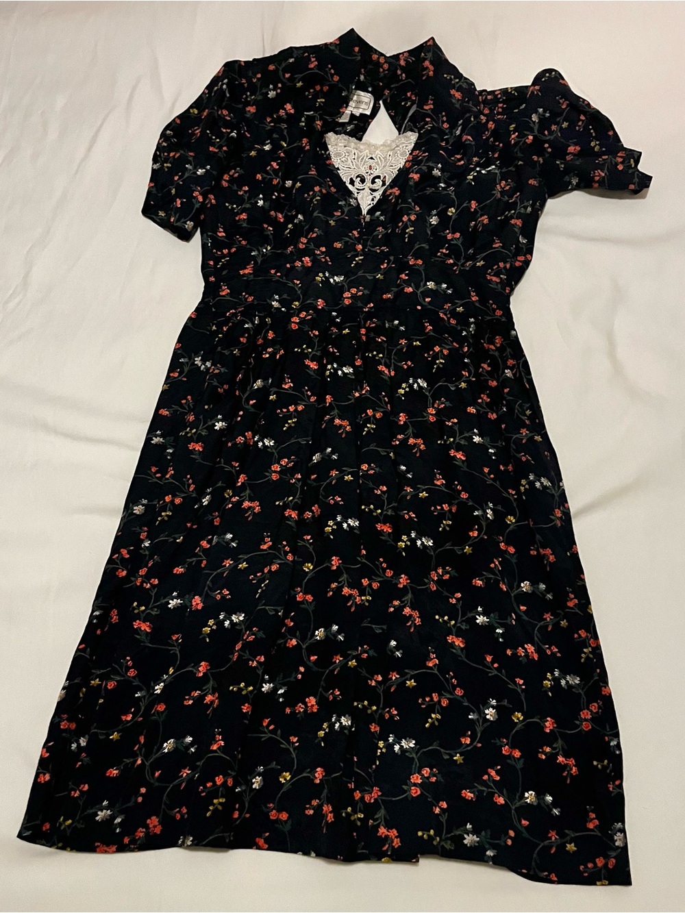 Cottage core floral vintage dress